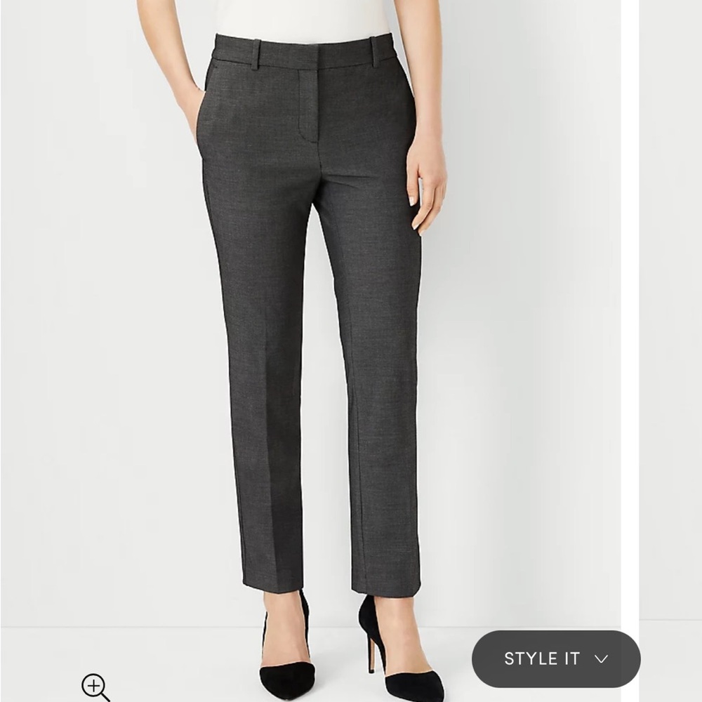 AnnTaylor Bi-Stretch Ankle Pant, Gray, size 16